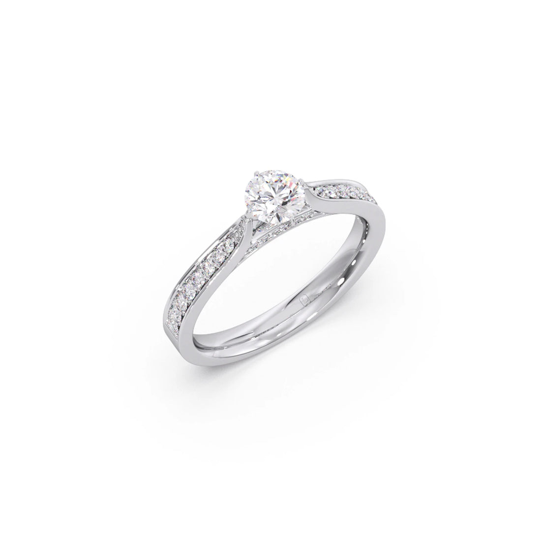 Round Diamond Pave Band Ring 5.00mm