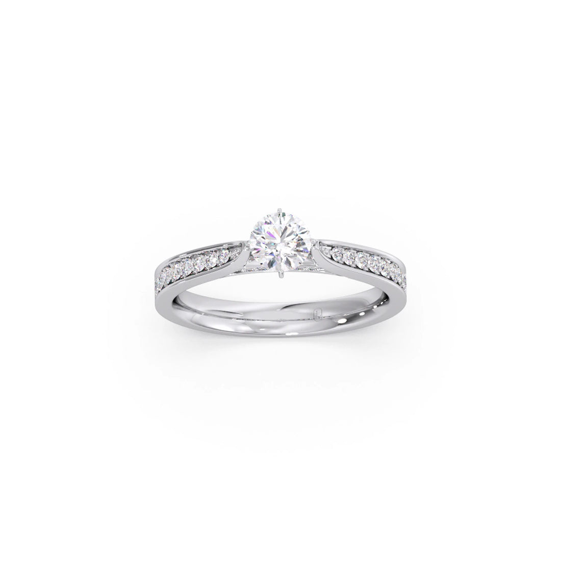 Round Diamond Pave Band Ring 5.00mm