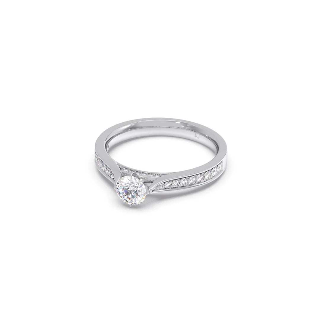 Round Diamond Pave Band Ring 5.00mm