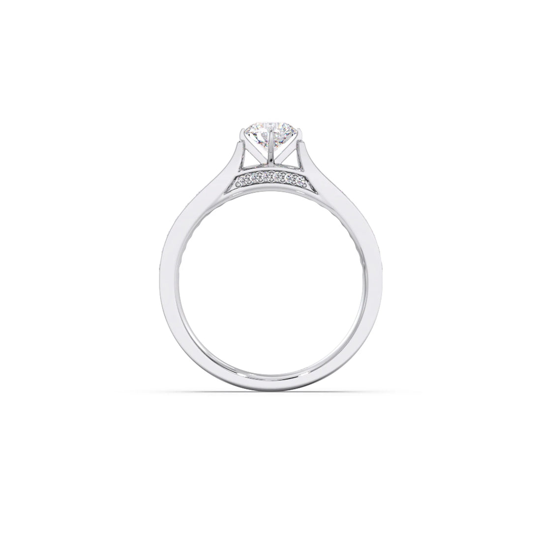 Round Diamond Pave Band Ring 5.00mm