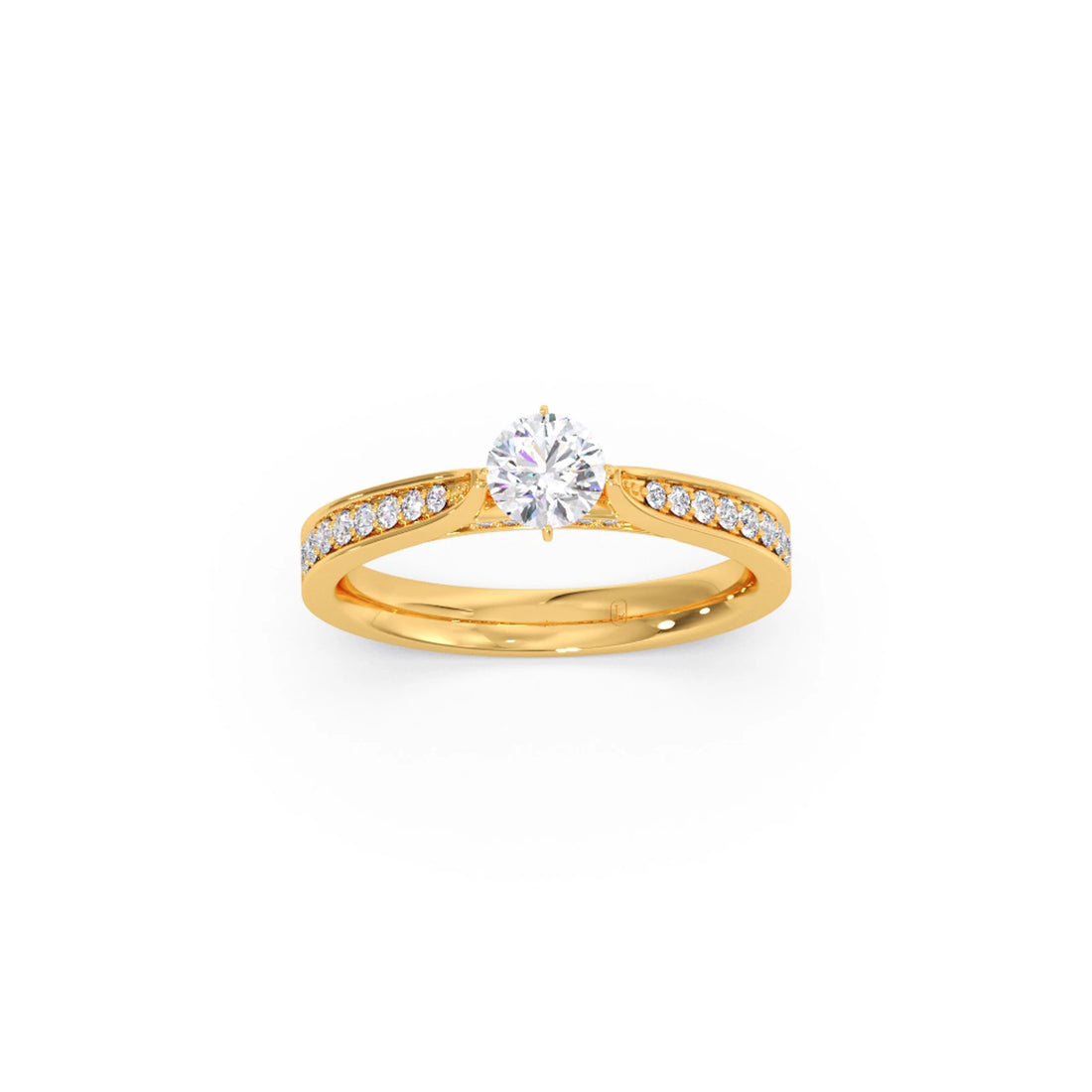 Round Diamond Pave Band Ring 5.00mm