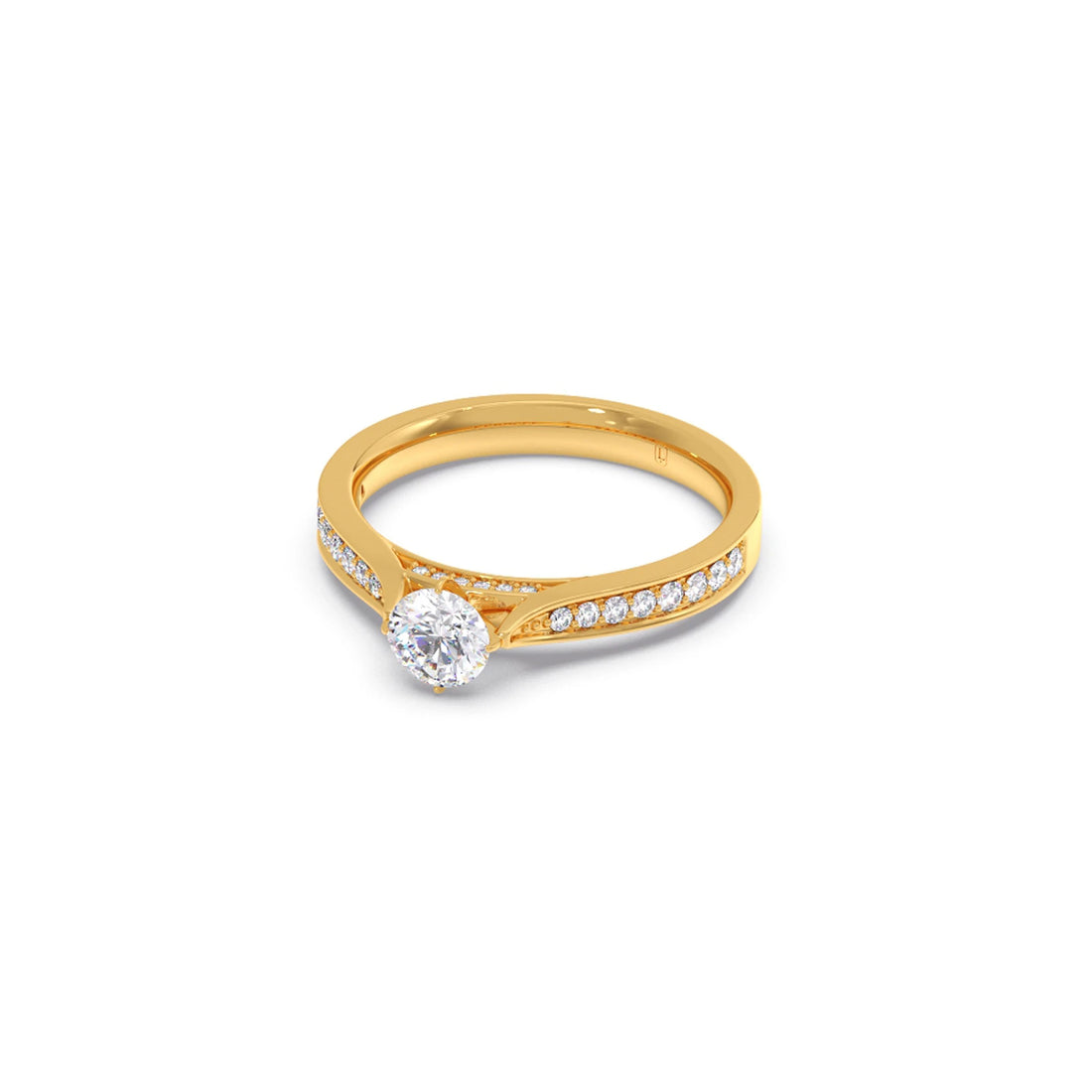 Round Diamond Pave Band Ring 5.00mm