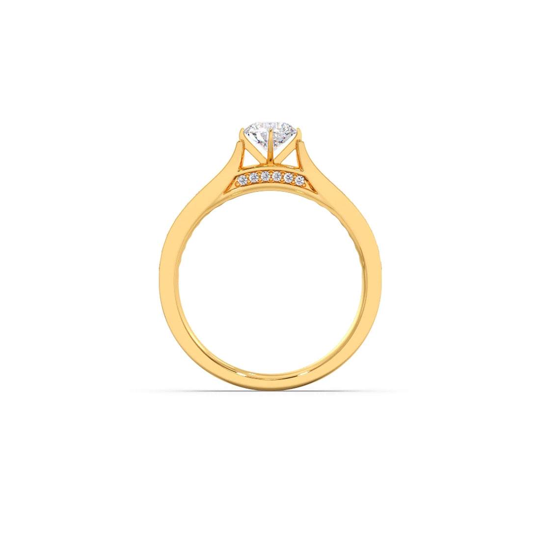 Round Diamond Pave Band Ring 5.00mm