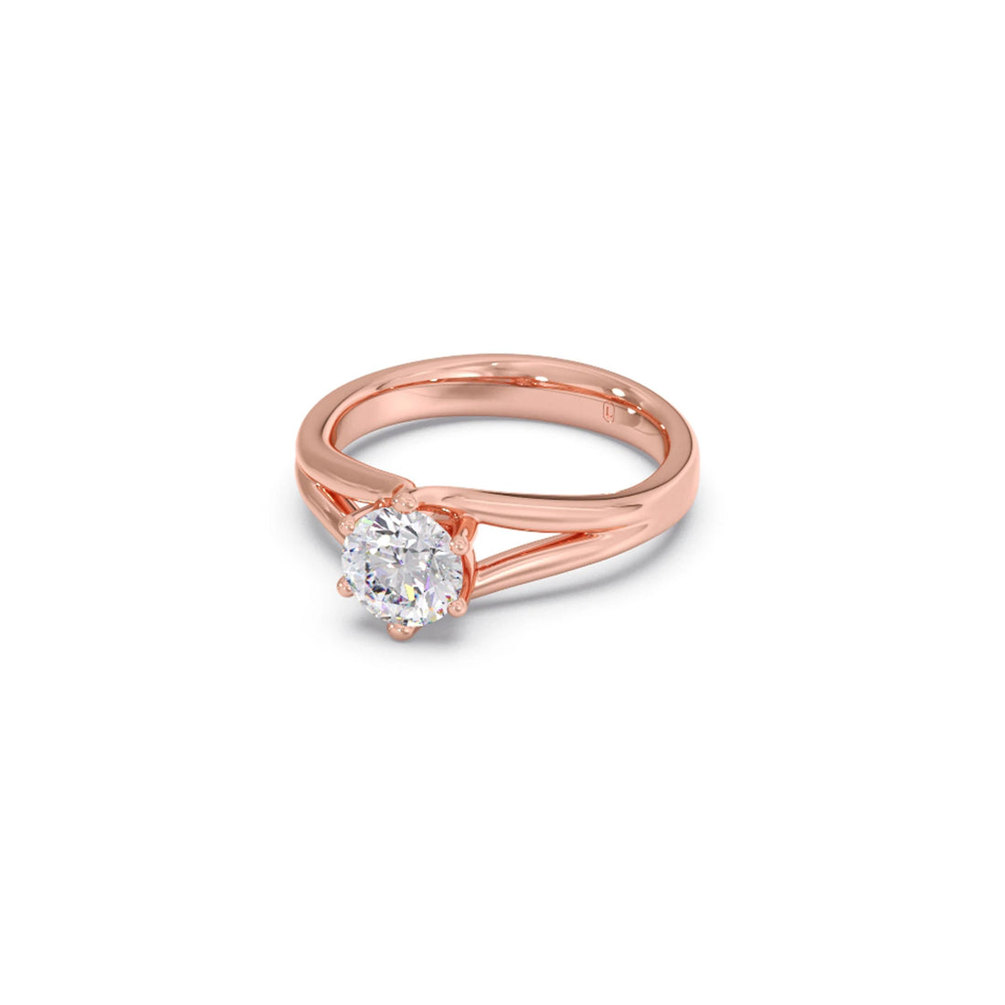 Split Shank Diamond Solitaire Ring