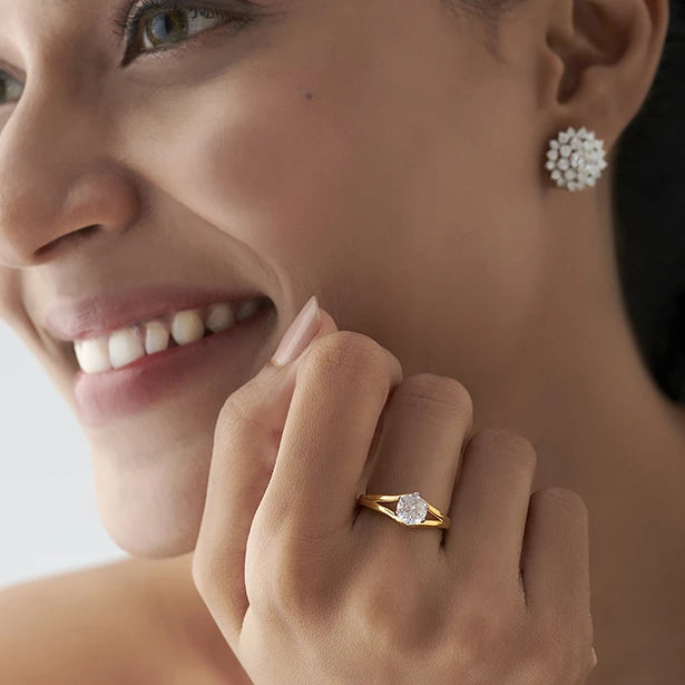 Split Shank Diamond Solitaire Ring
