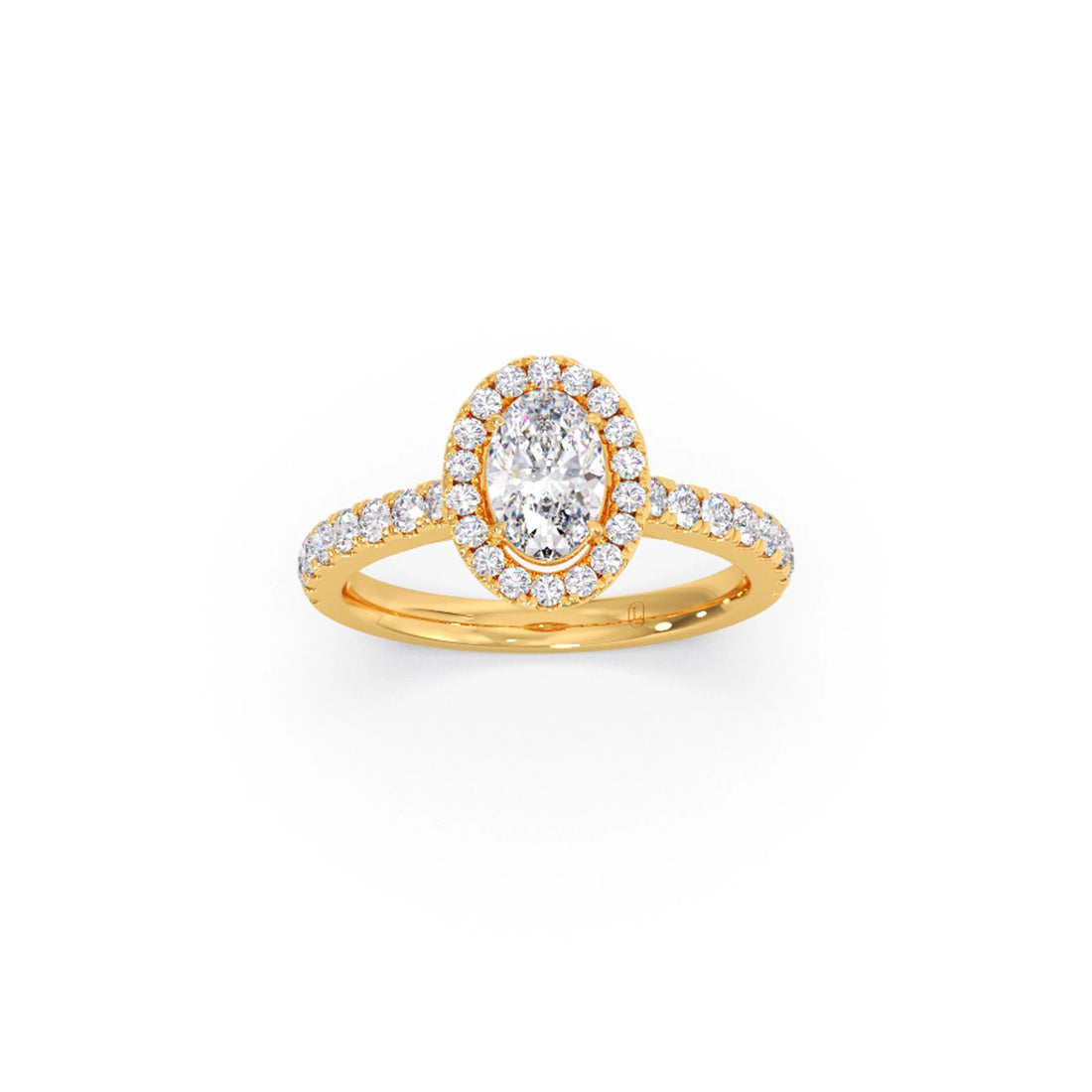 Oval Halo Diamond Engagement Ring