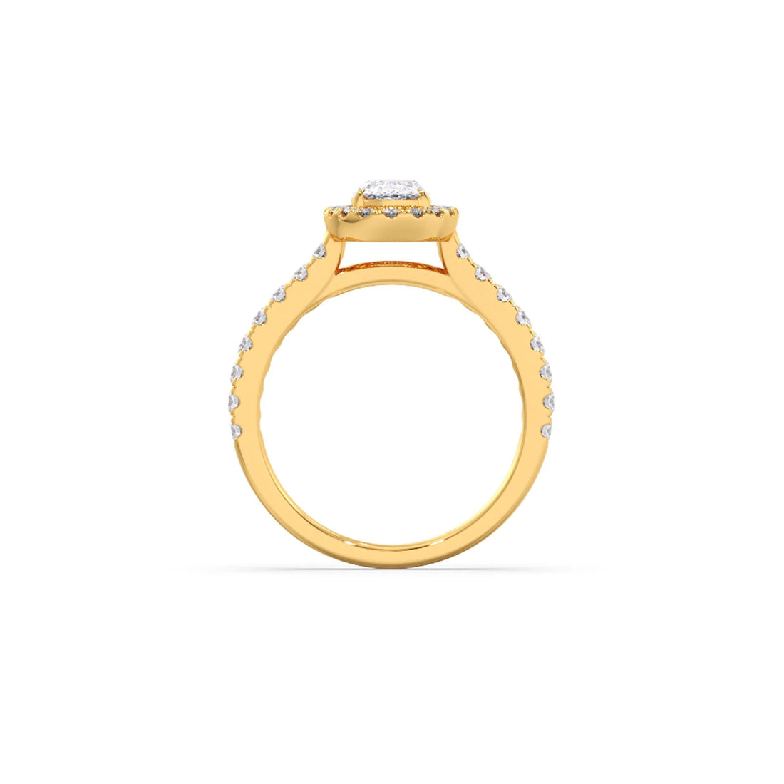Oval Halo Diamond Engagement Ring
