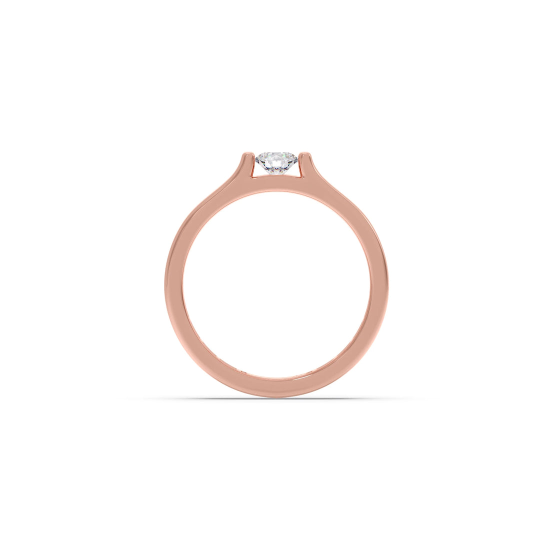 Modern Flat Band with Round Diamond