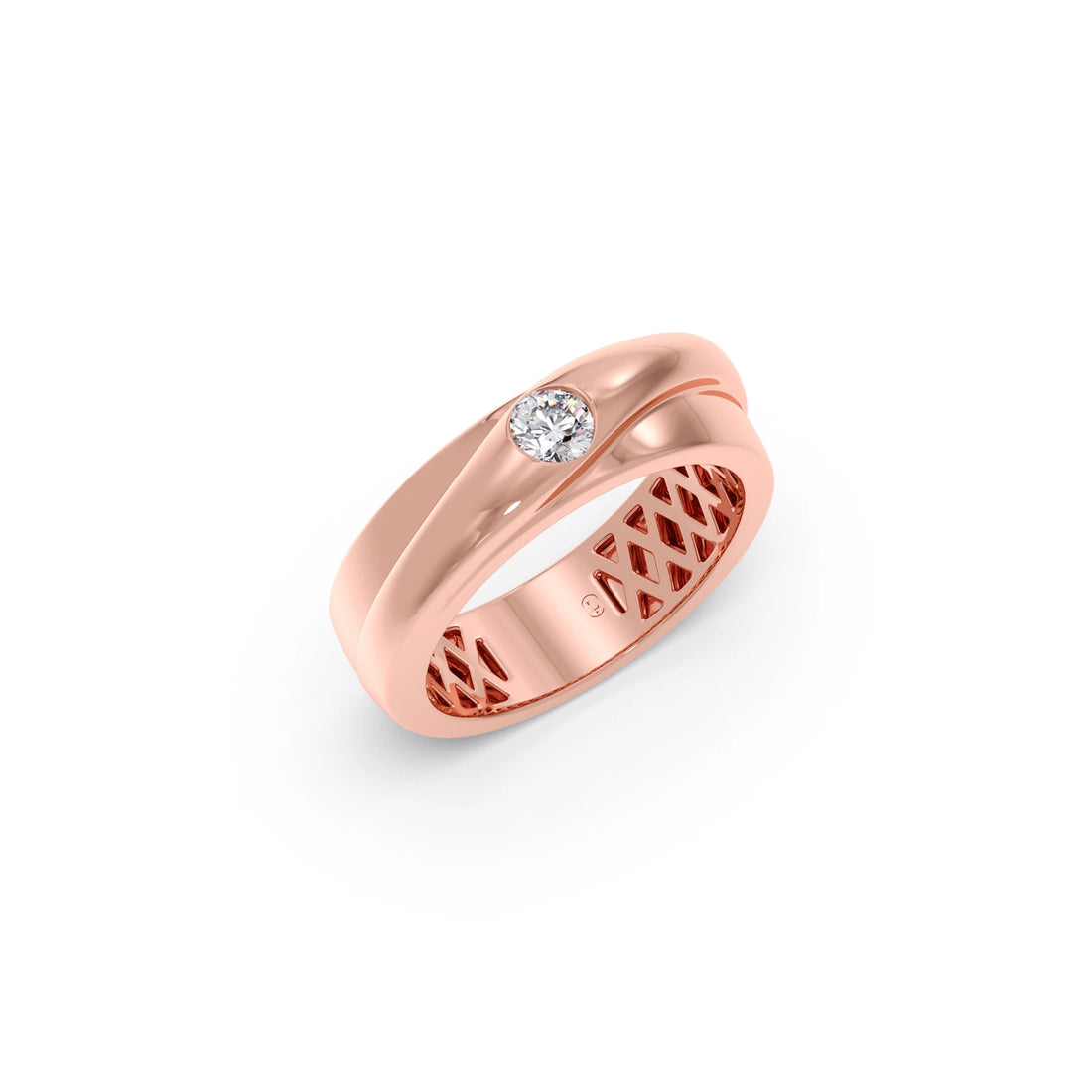 Sleek Twisted Solitaire Ring