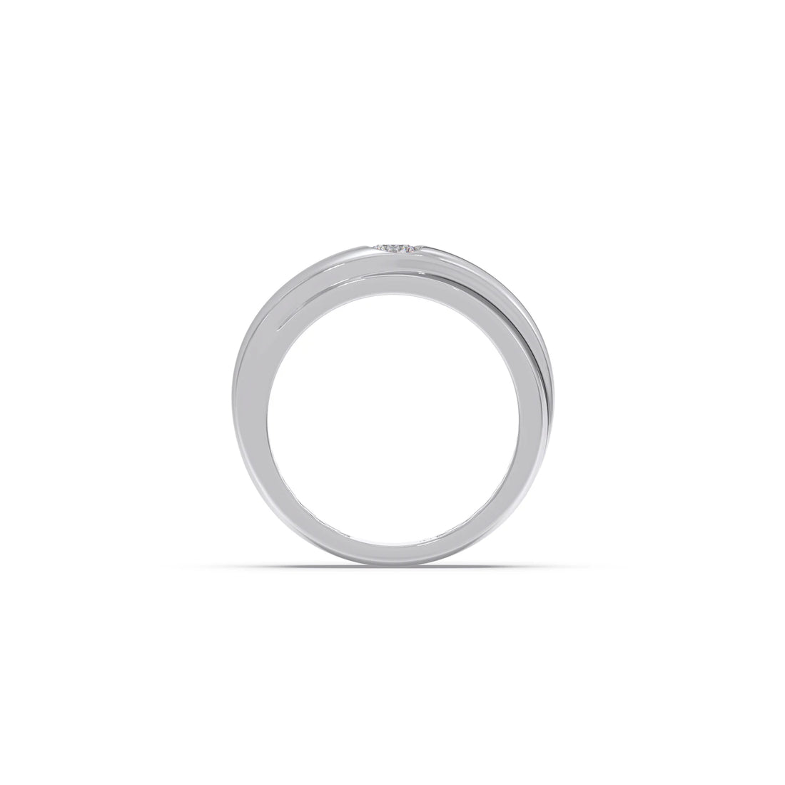 Sleek Twisted Solitaire Ring