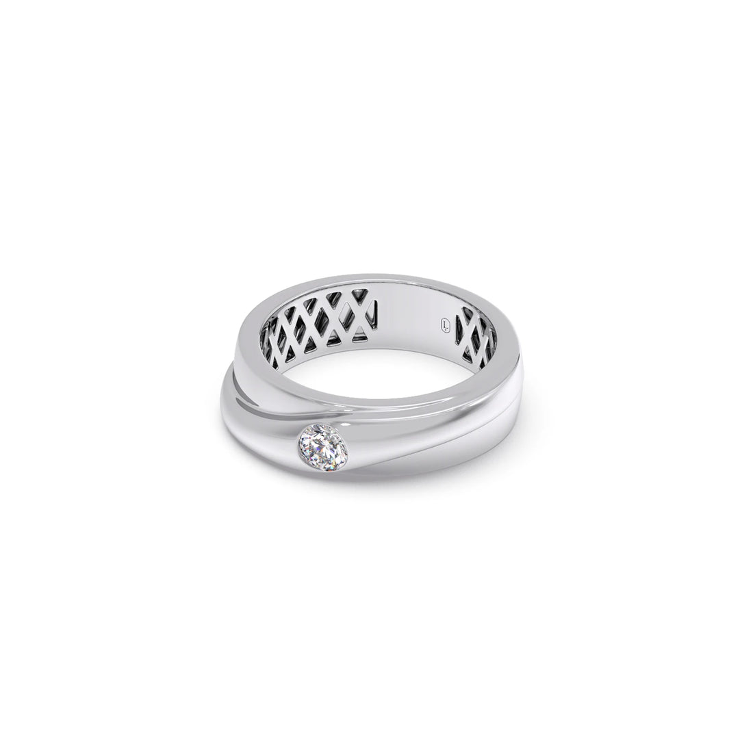 Sleek Twisted Solitaire Ring