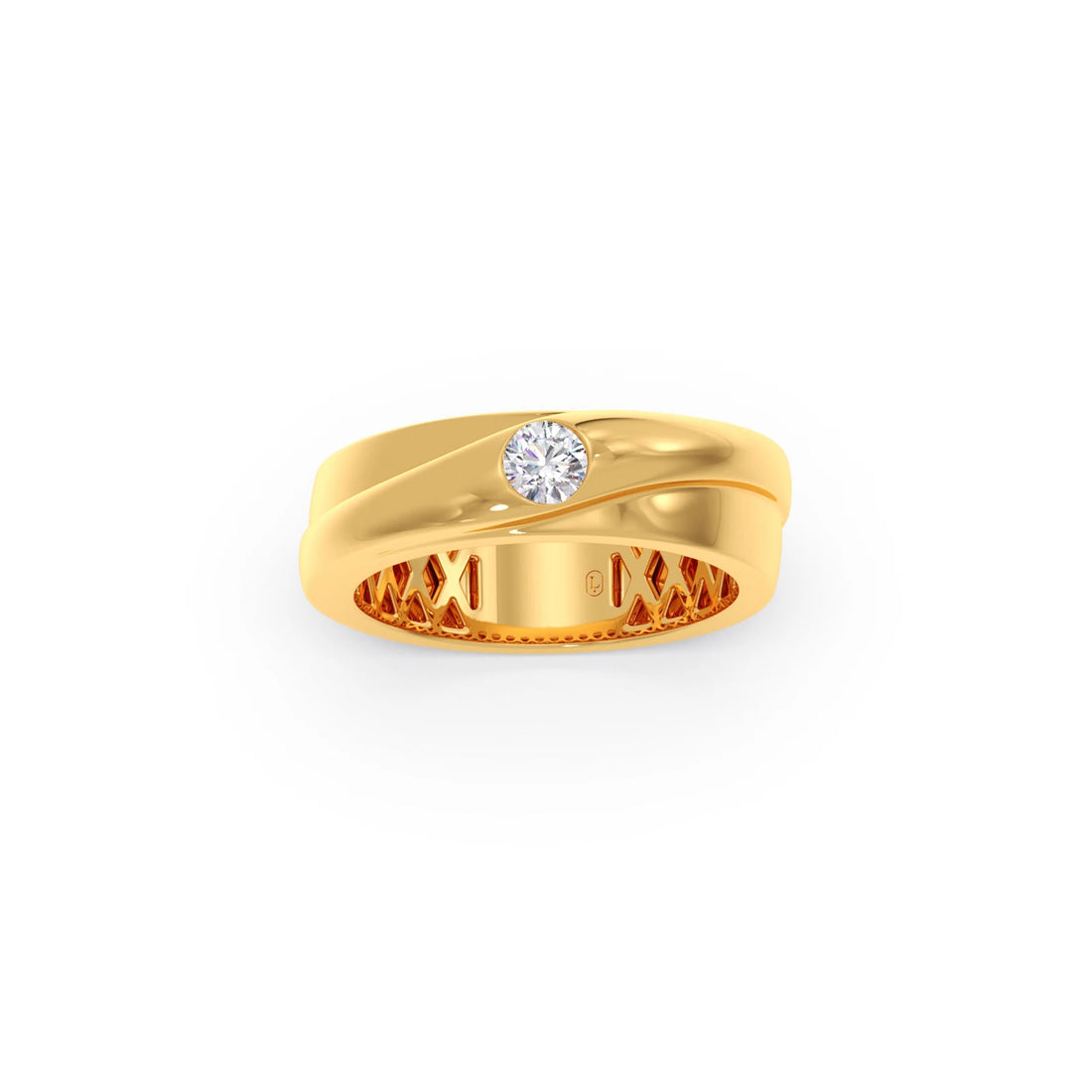 Sleek Twisted Solitaire Ring