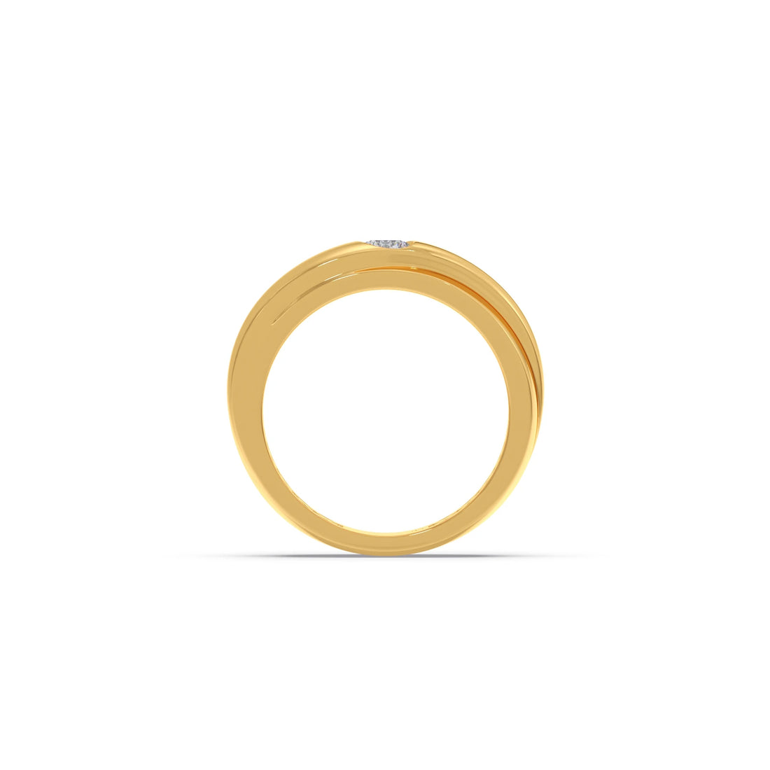 Sleek Twisted Solitaire Ring