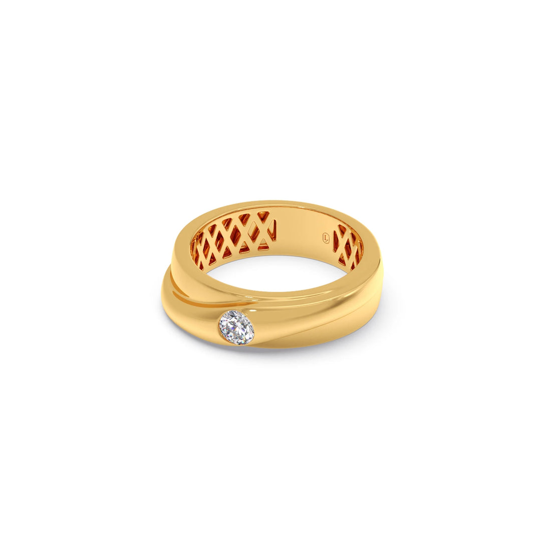 Sleek Twisted Solitaire Ring