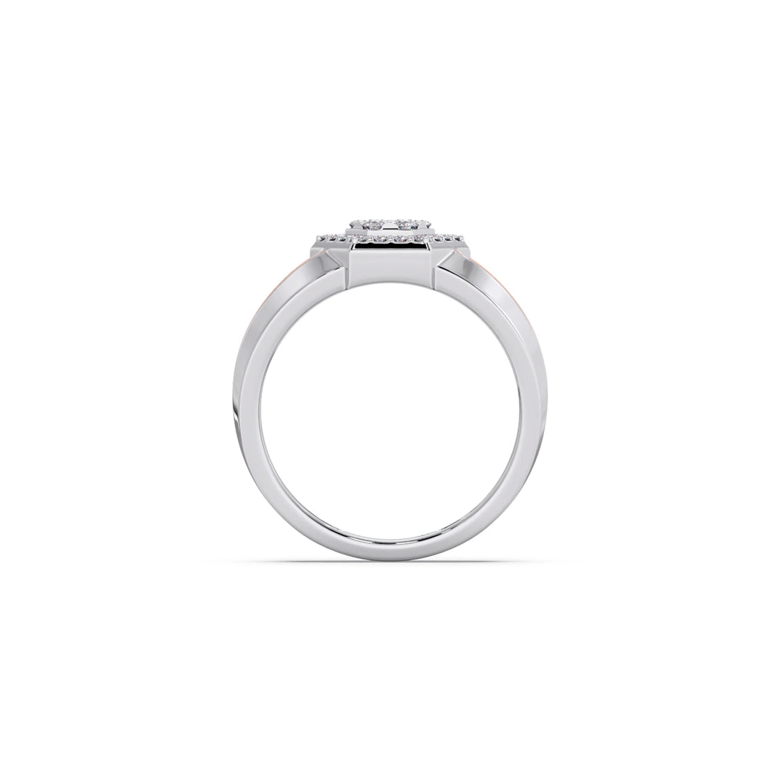 Men’s Two Tone Hexagonal Cluster Diamond Ring