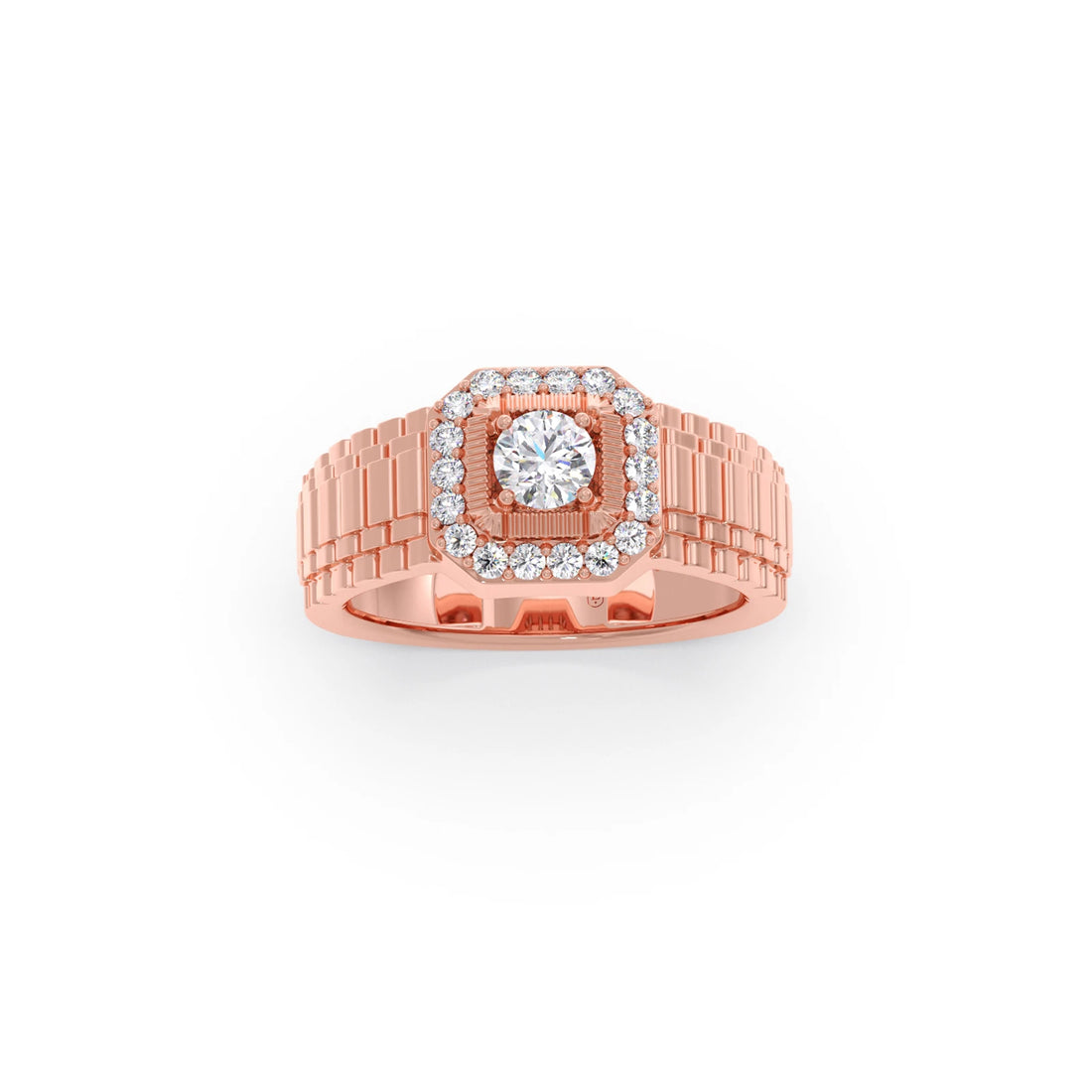 Men’s Square Cluster Diamond Ring