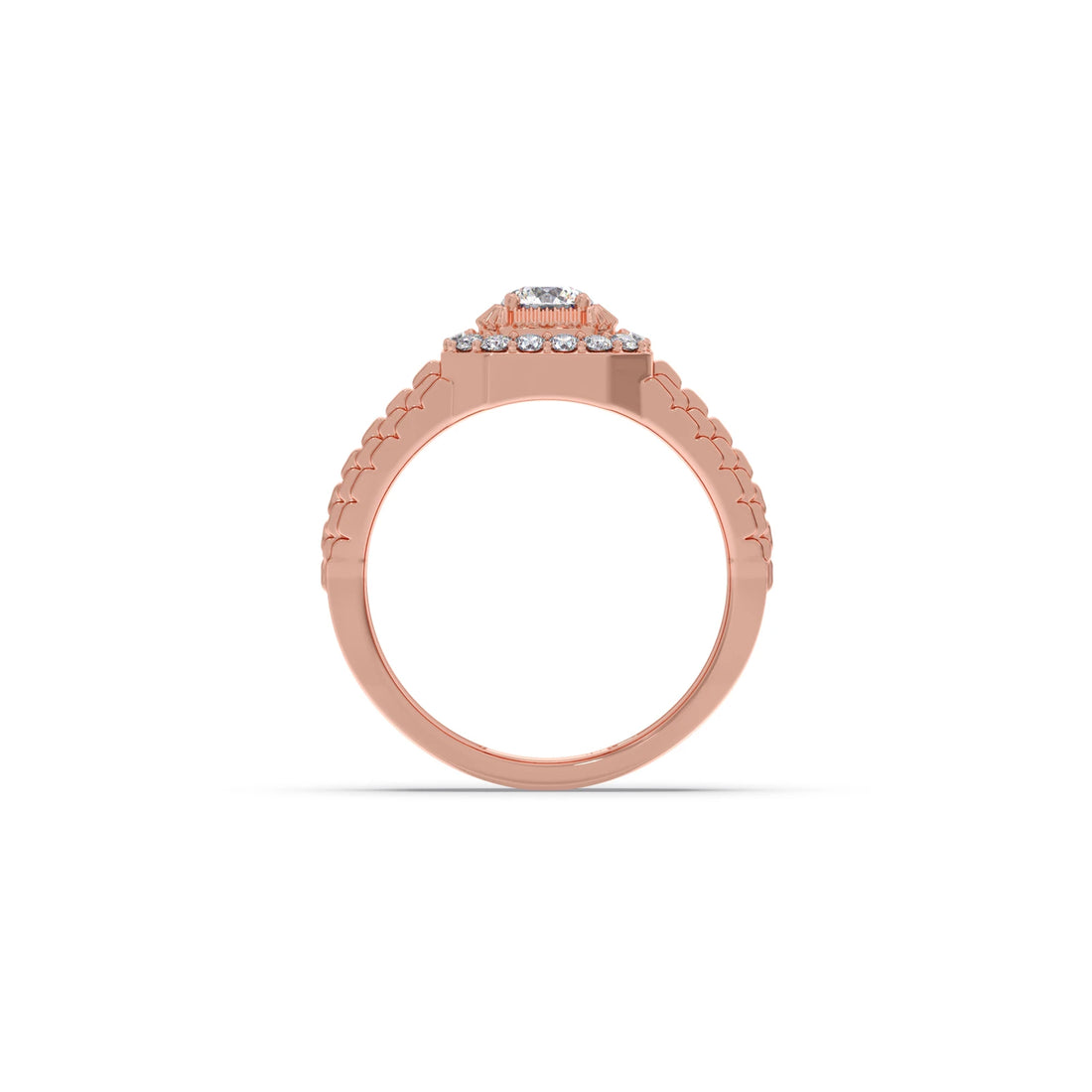 Men’s Square Cluster Diamond Ring