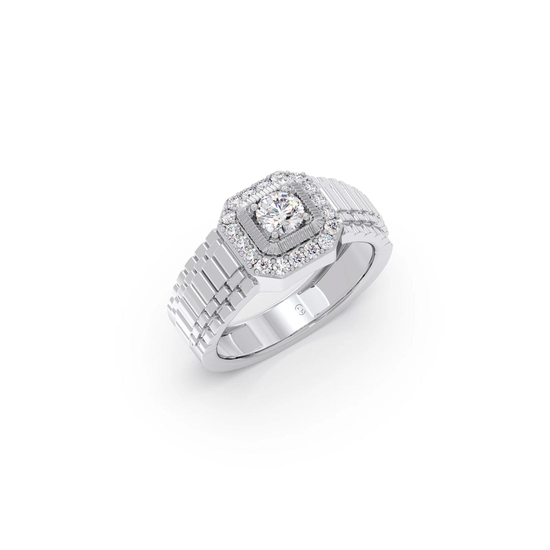 Men’s Square Cluster Diamond Ring