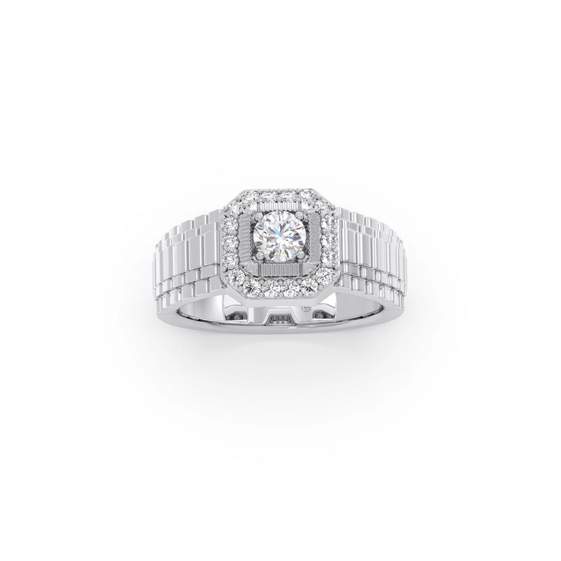 Men’s Square Cluster Diamond Ring