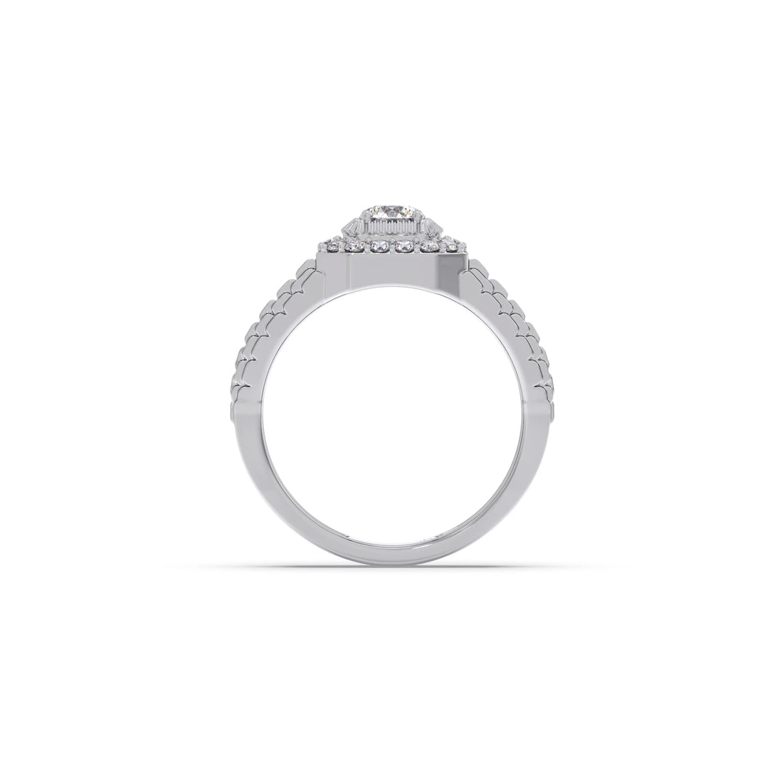 Men’s Square Cluster Diamond Ring