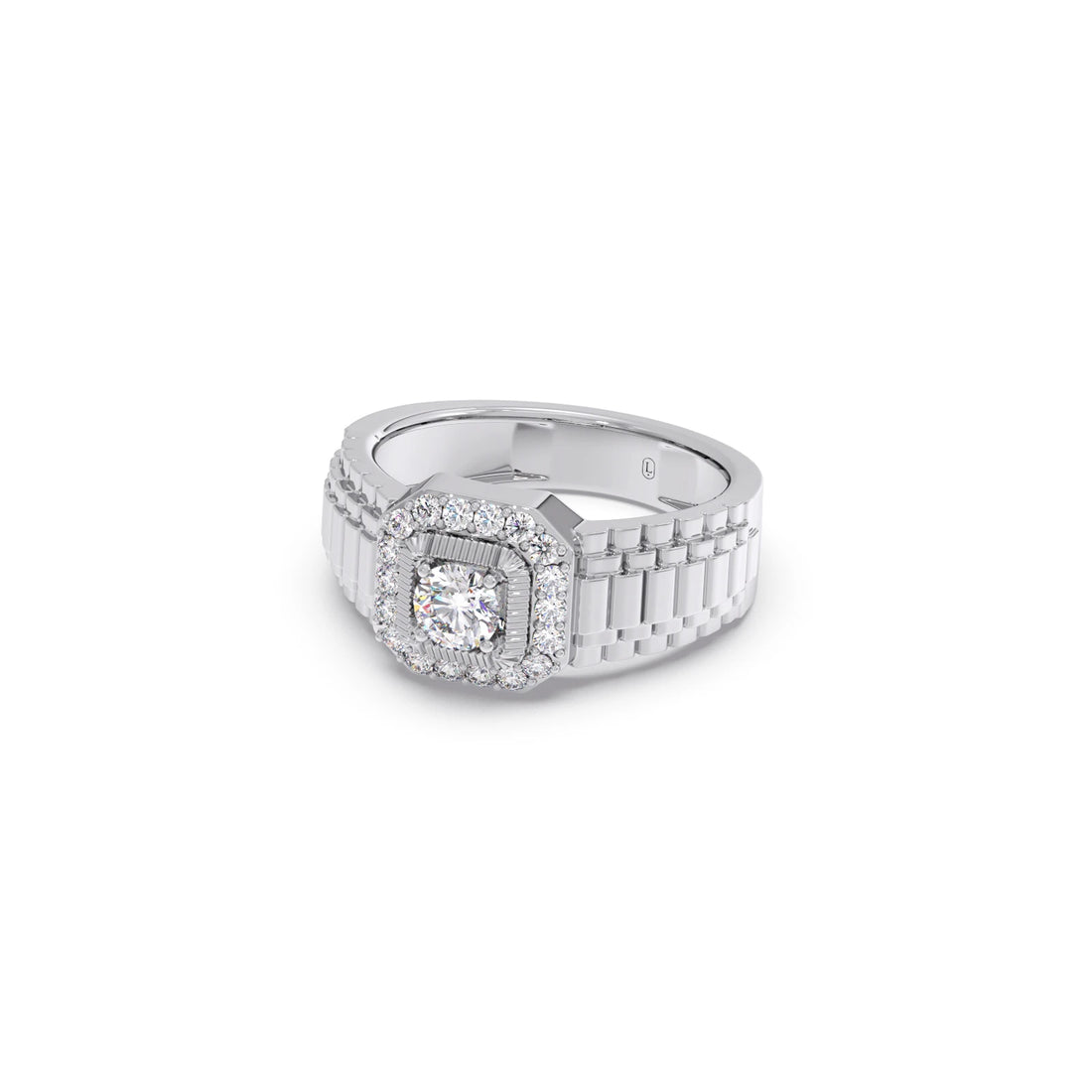 Men’s Square Cluster Diamond Ring