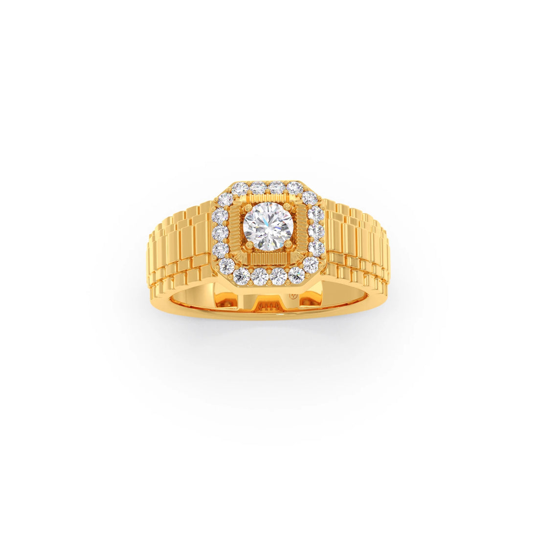 Men’s Square Cluster Diamond Ring