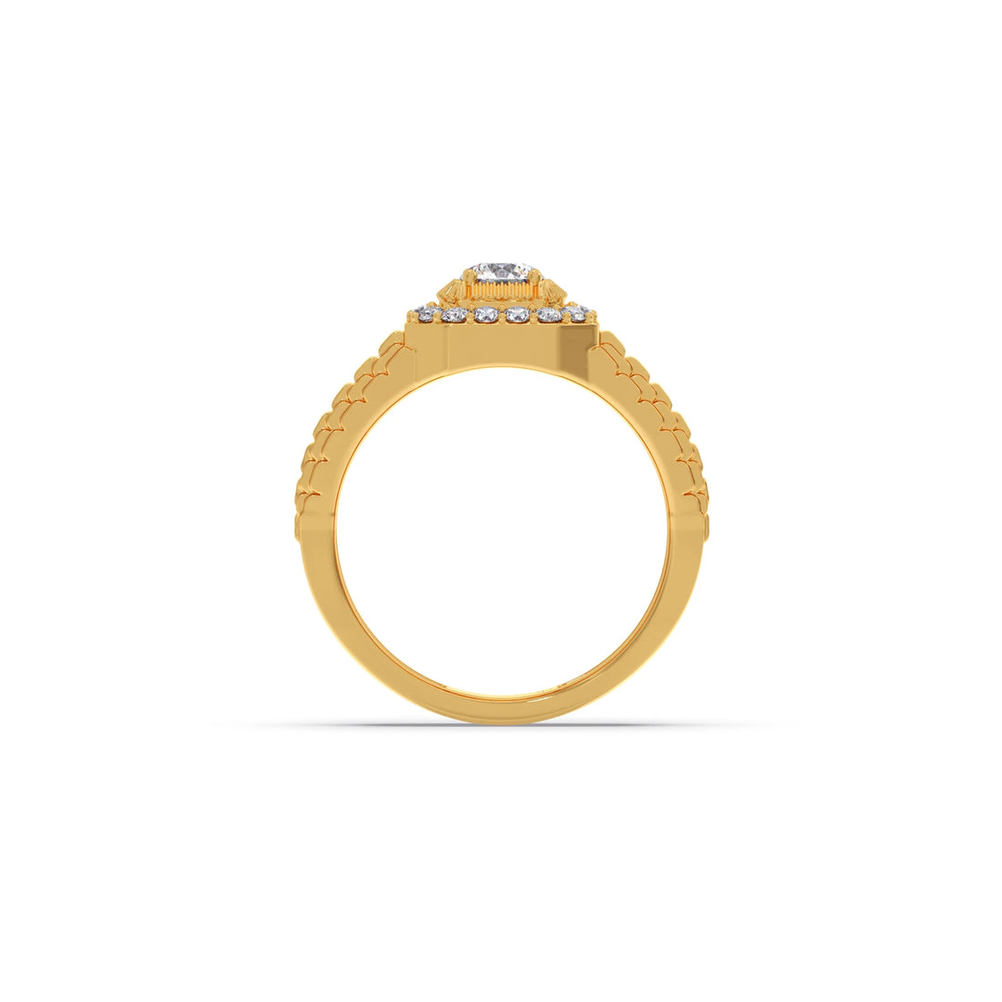 Men’s Square Cluster Diamond Ring