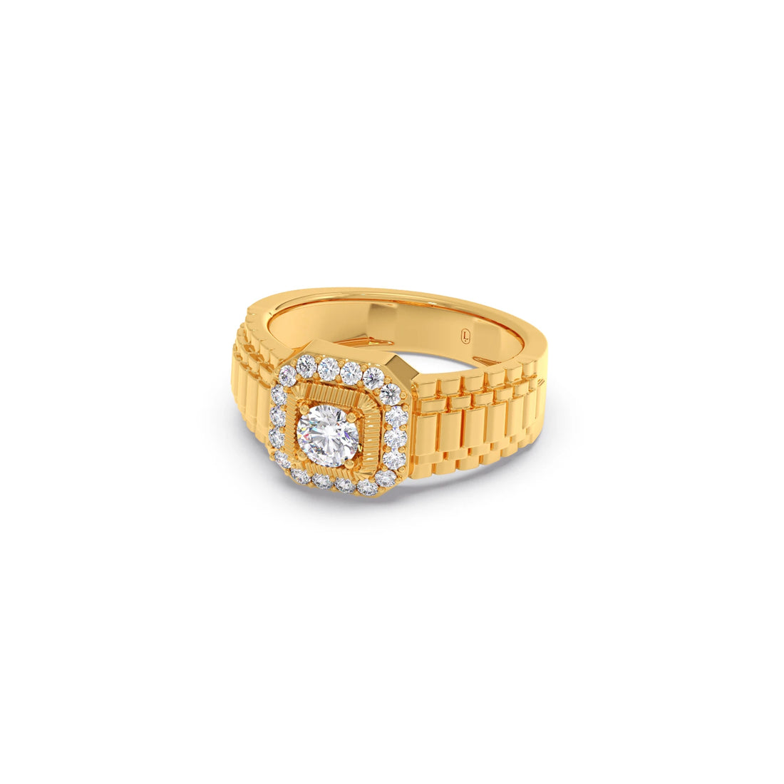 Men’s Square Cluster Diamond Ring