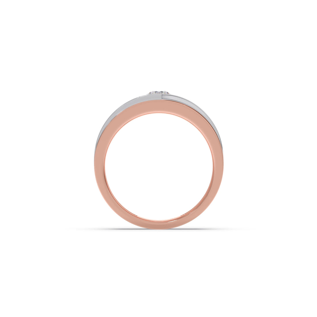 0.30ct Men’s Two-Tone Solitaire Engagement Band