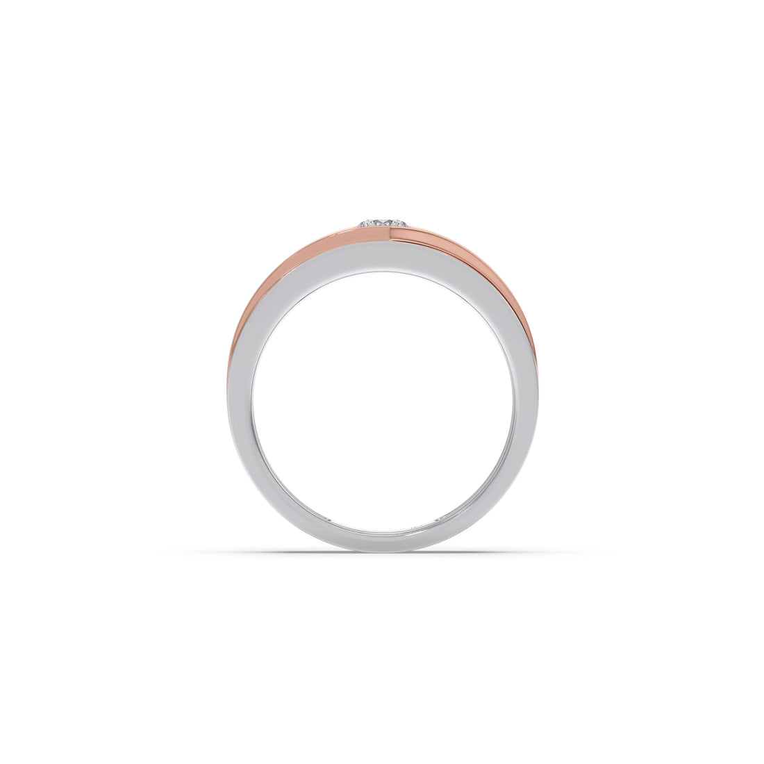 0.30ct Men’s Two-Tone Solitaire Engagement Band