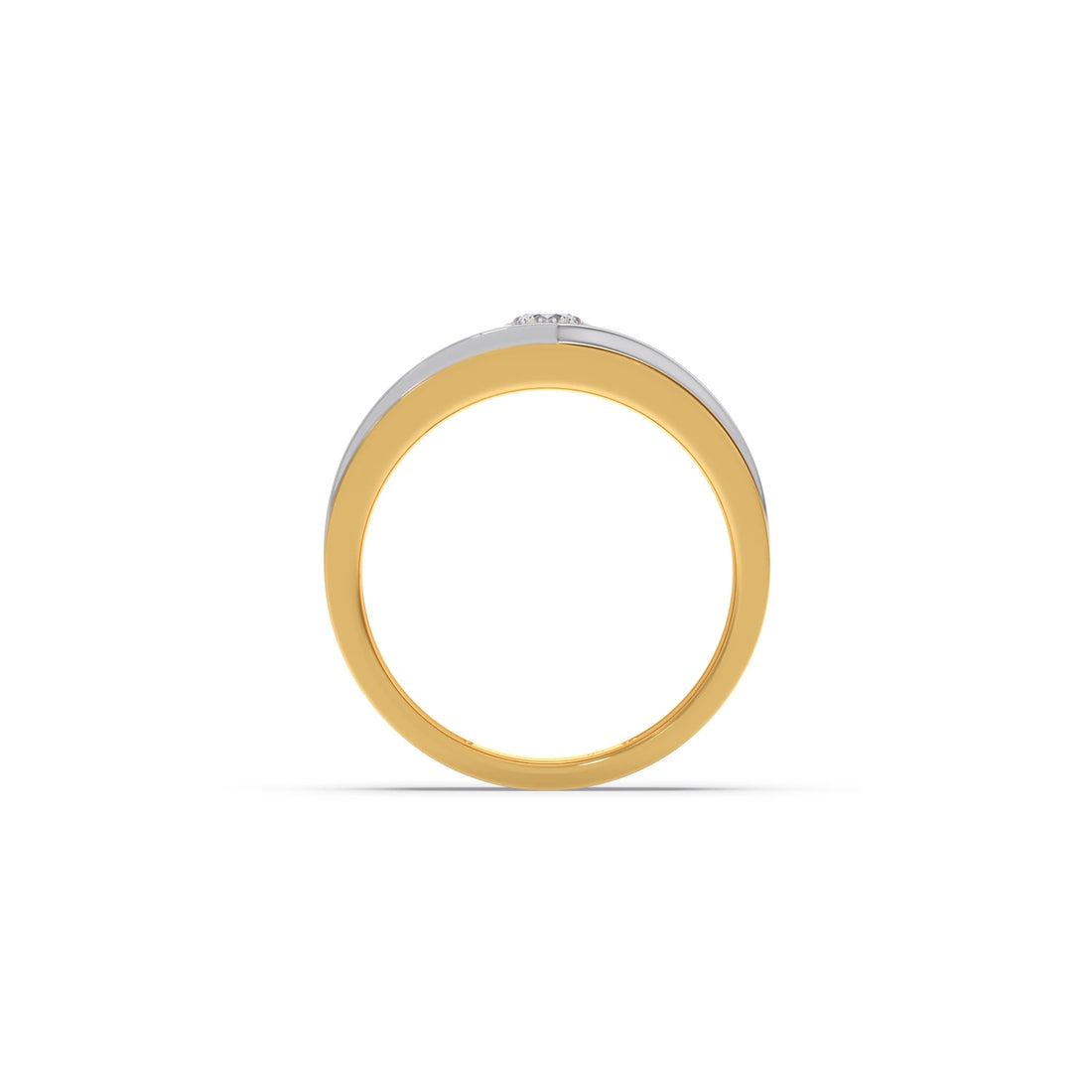 0.30ct Men’s Two-Tone Solitaire Engagement Band