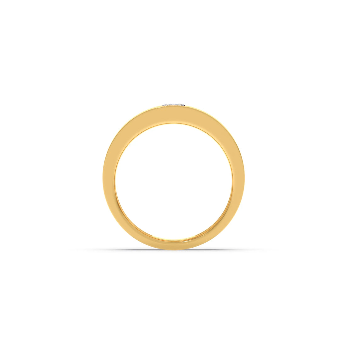 Men’s Sleek Solitaire Lab-Grown Diamond Band