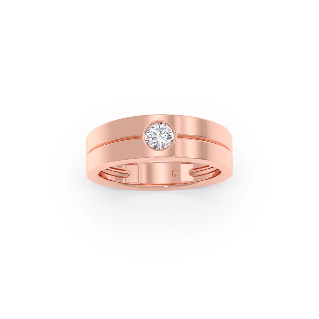 Men’s Sleek Solitaire Lab-Grown Diamond Band