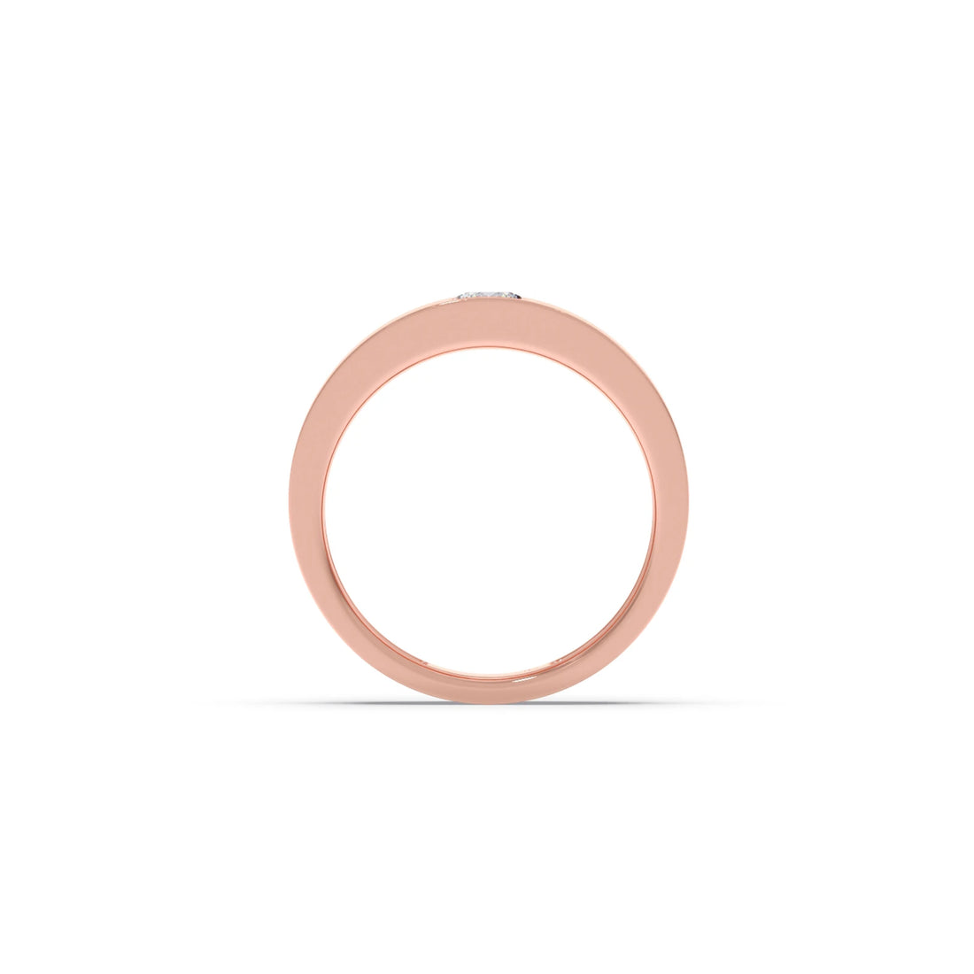 Men’s Sleek Solitaire Lab-Grown Diamond Band