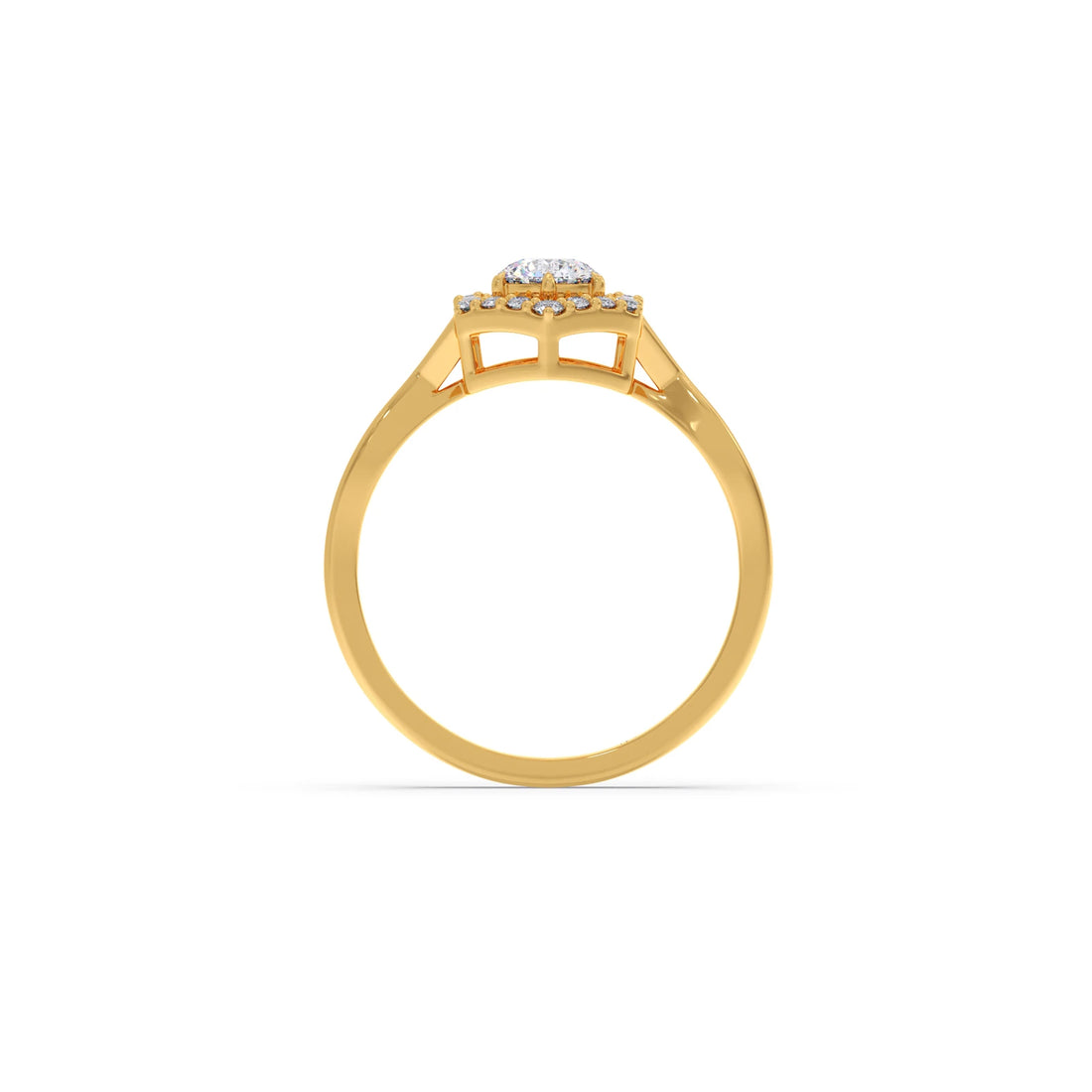 Radiant Round Halo Diamond Engagement Ring