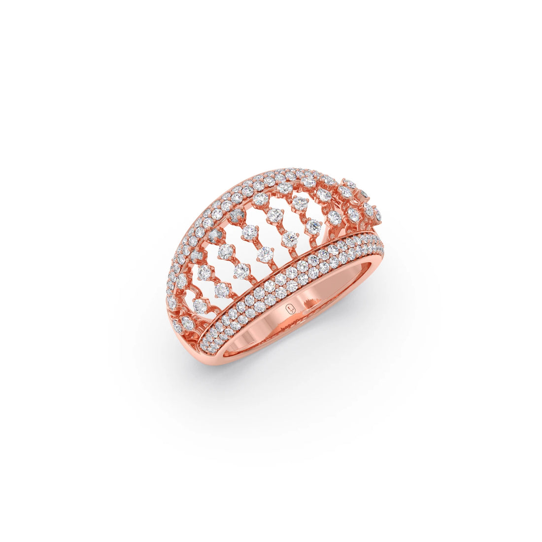 Grand Dome Multi-Row Diamond Ring