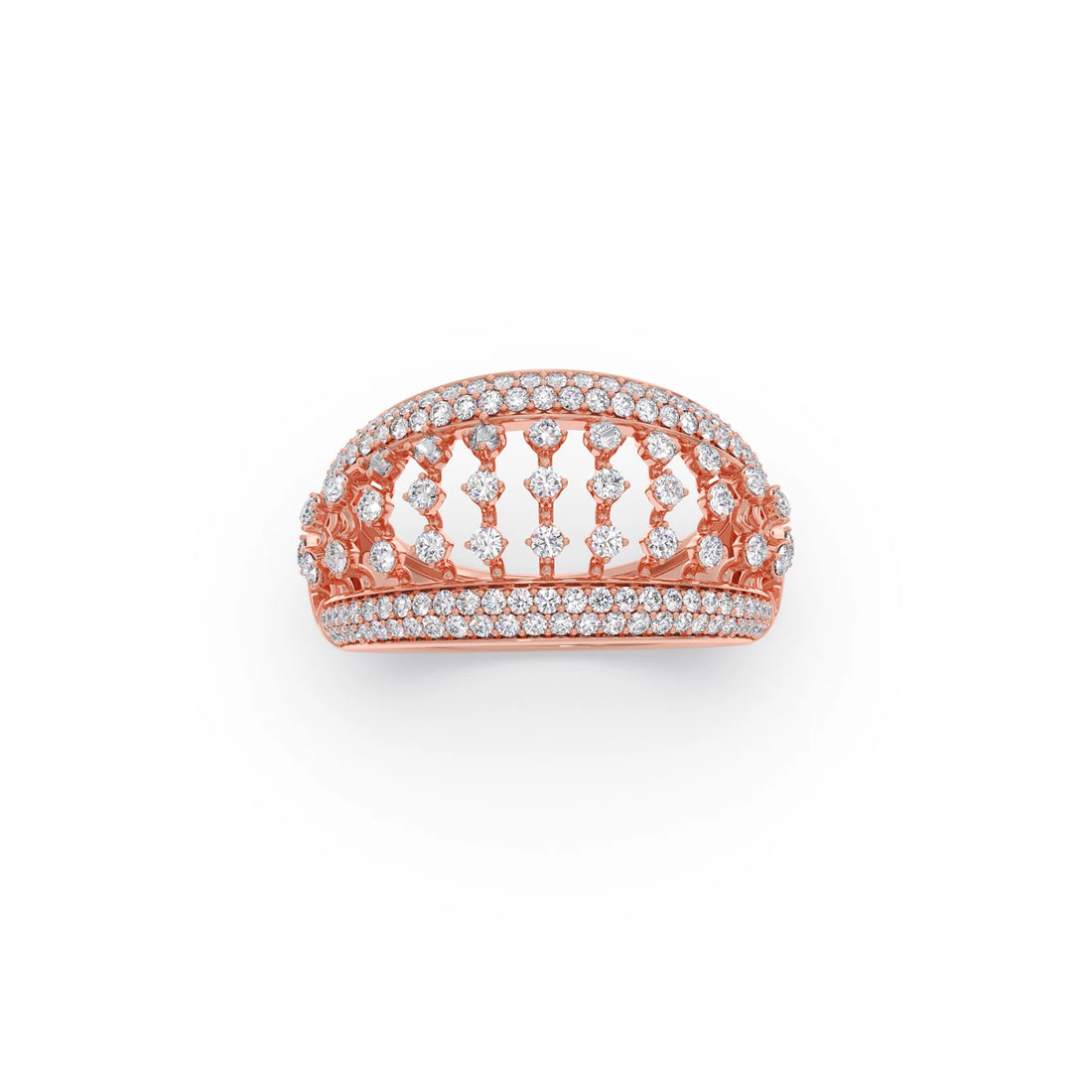Grand Dome Multi-Row Diamond Ring