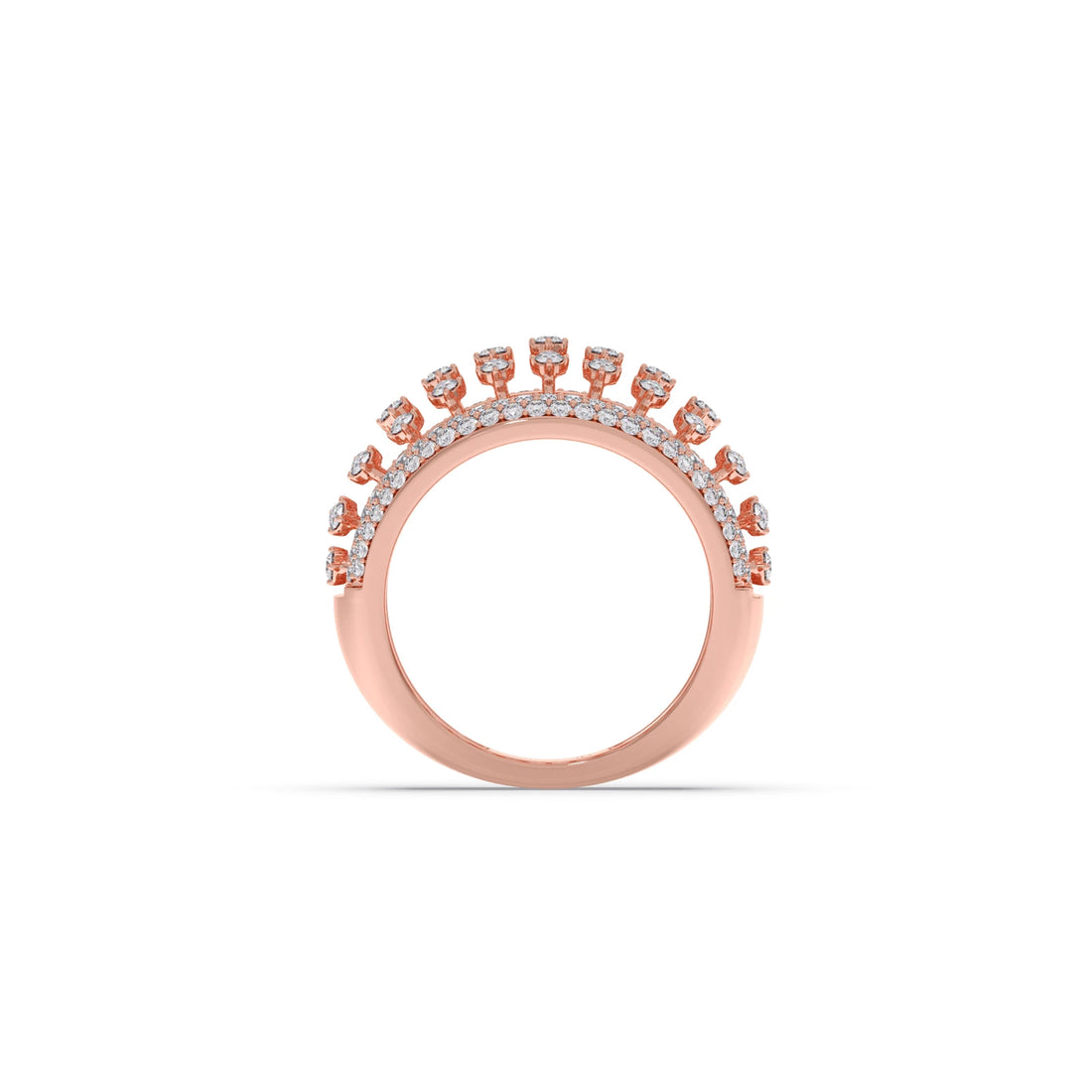 Grand Dome Multi-Row Diamond Ring