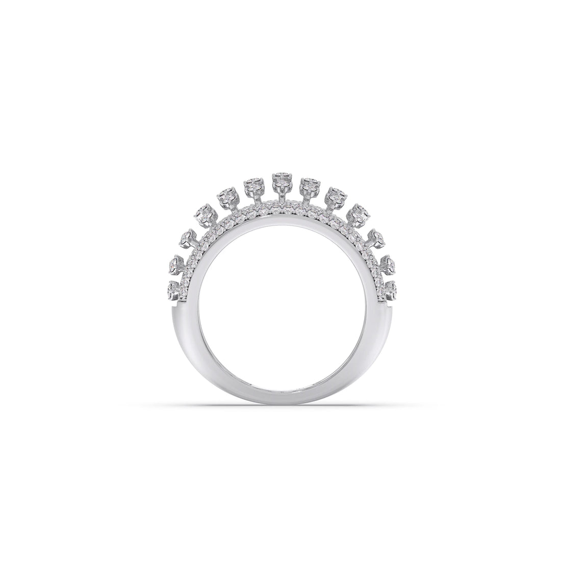 Grand Dome Multi-Row Diamond Ring