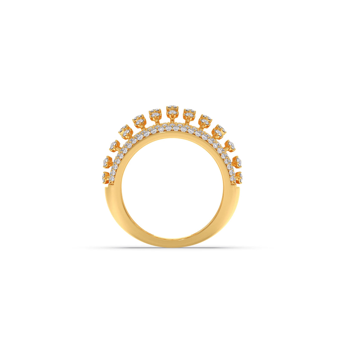 Grand Dome Multi-Row Diamond Ring