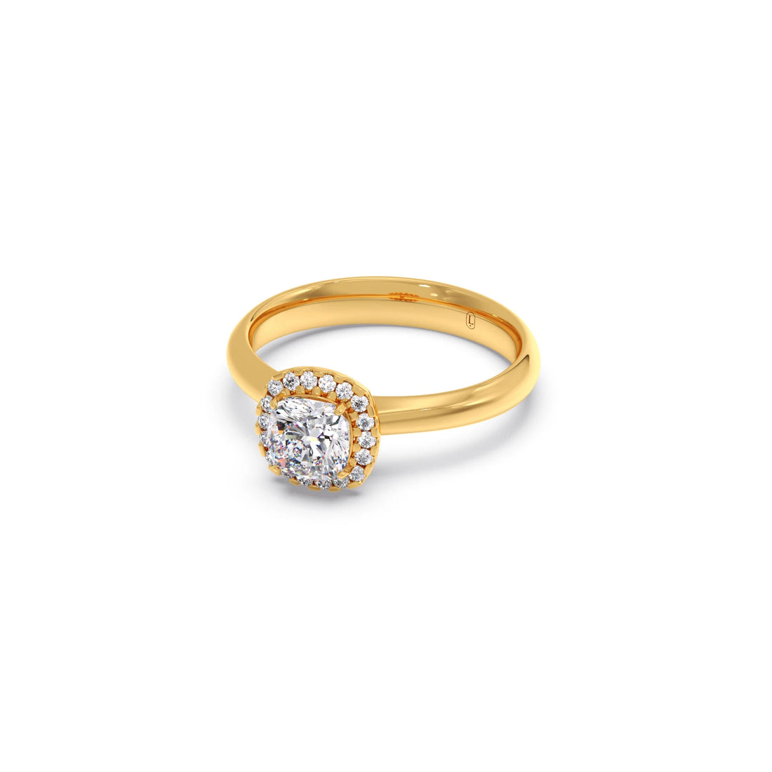Cushion Halo Solitaire Engagement Ring – 8.20 MM