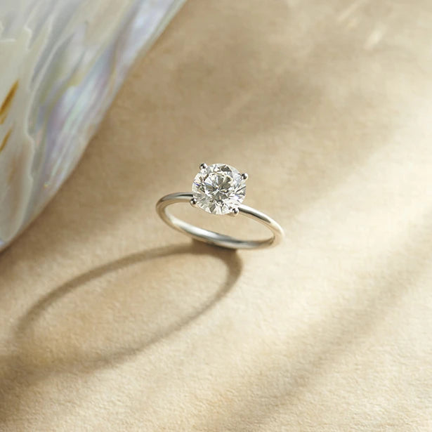 Round Solitaire Engagement Ring – 6.50 MM