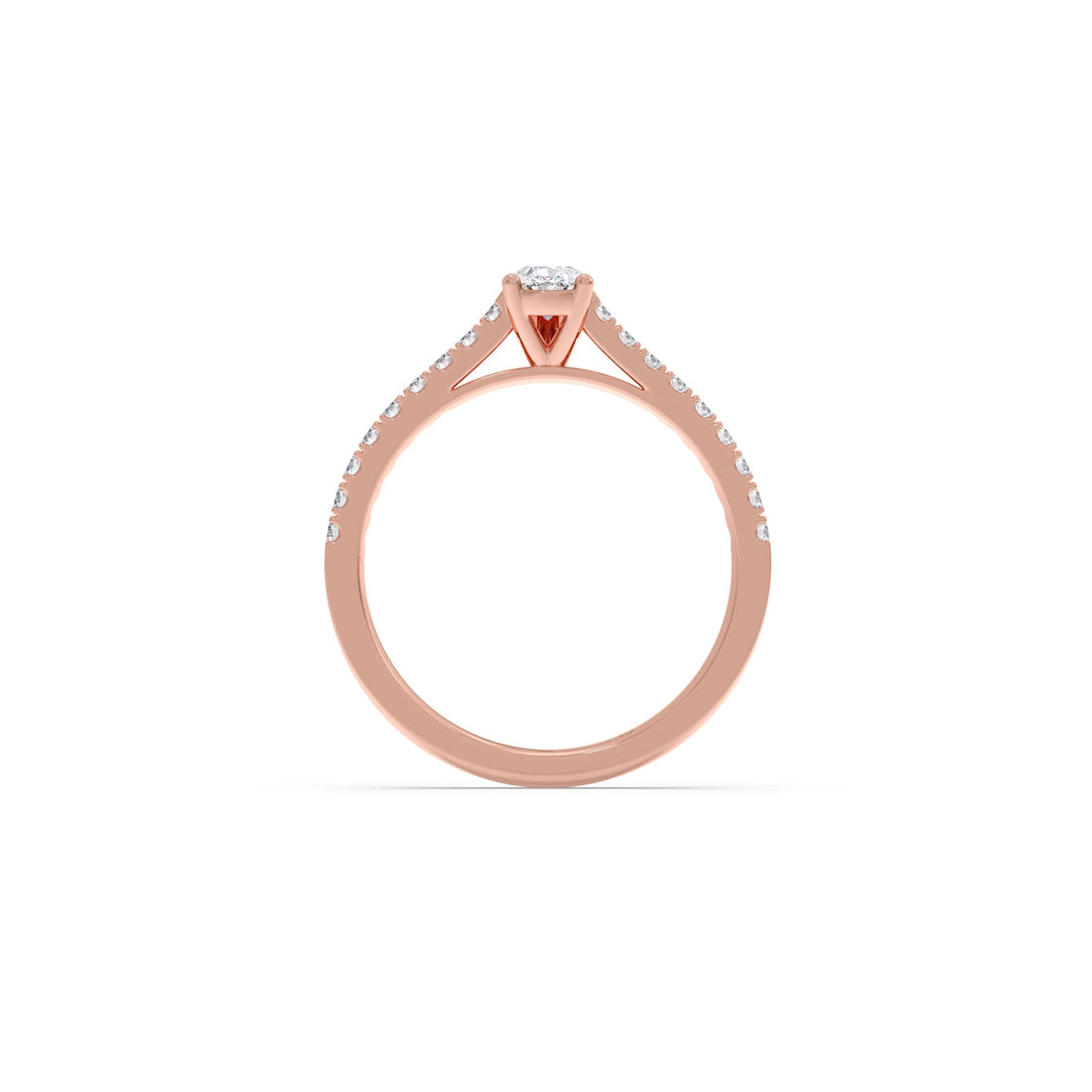 Pear Solitaire with Diamond Accents