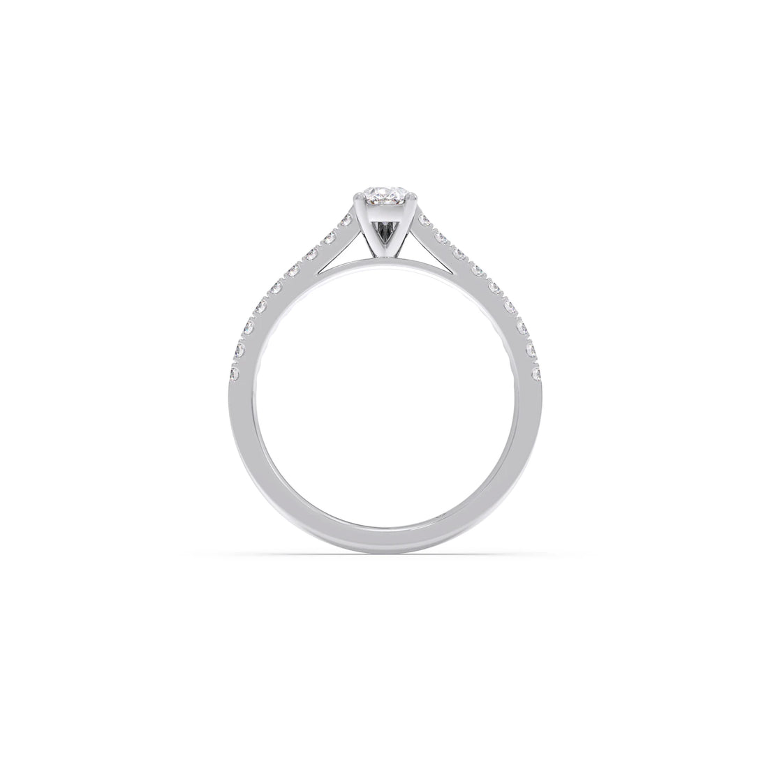 Pear Solitaire with Diamond Accents
