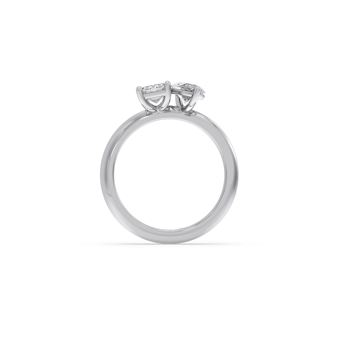 Marquise and Emerald Toi Moi Engagement Ring