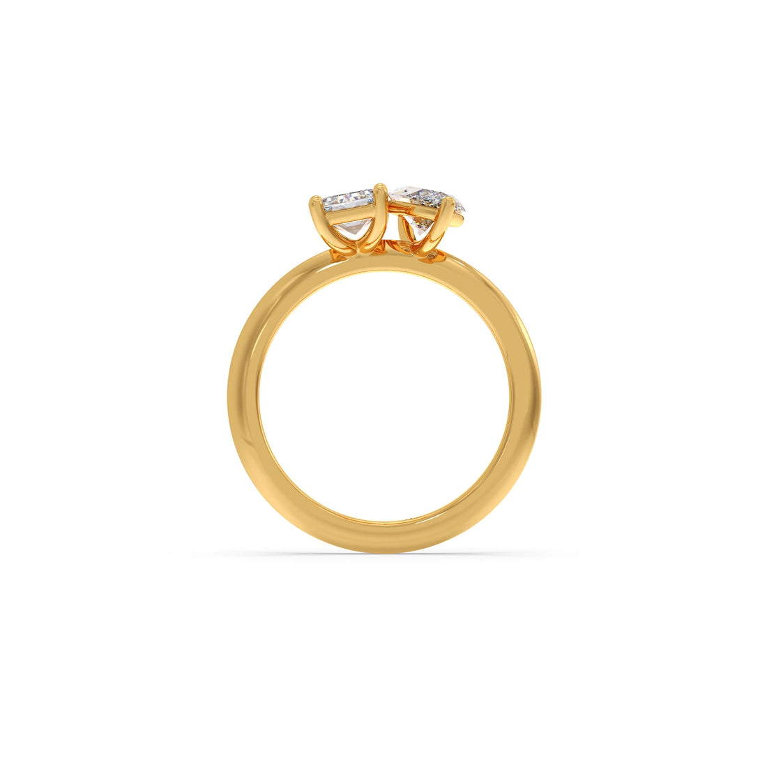 Marquise and Emerald Toi Moi Engagement Ring