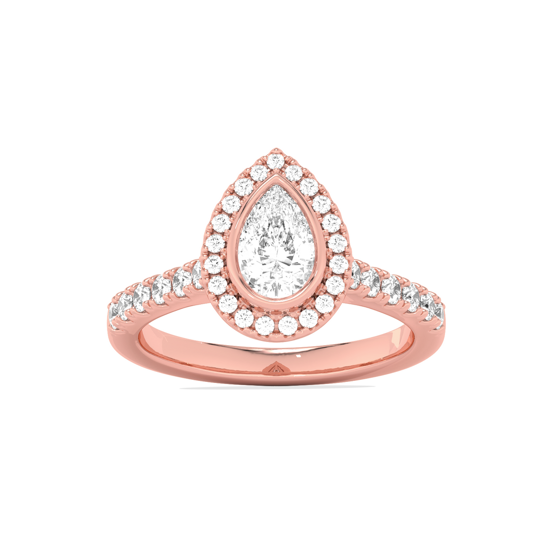 Pear Halo Engagement Ring