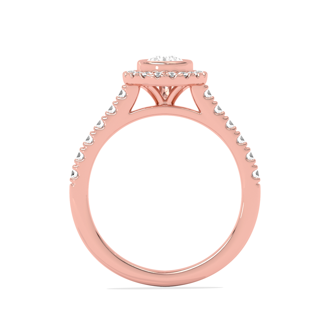 Pear Halo Engagement Ring
