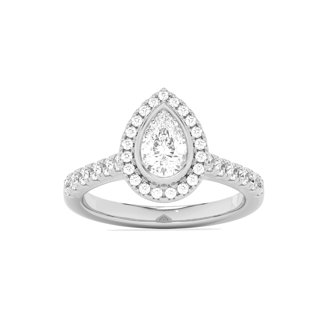 Pear Halo Engagement Ring