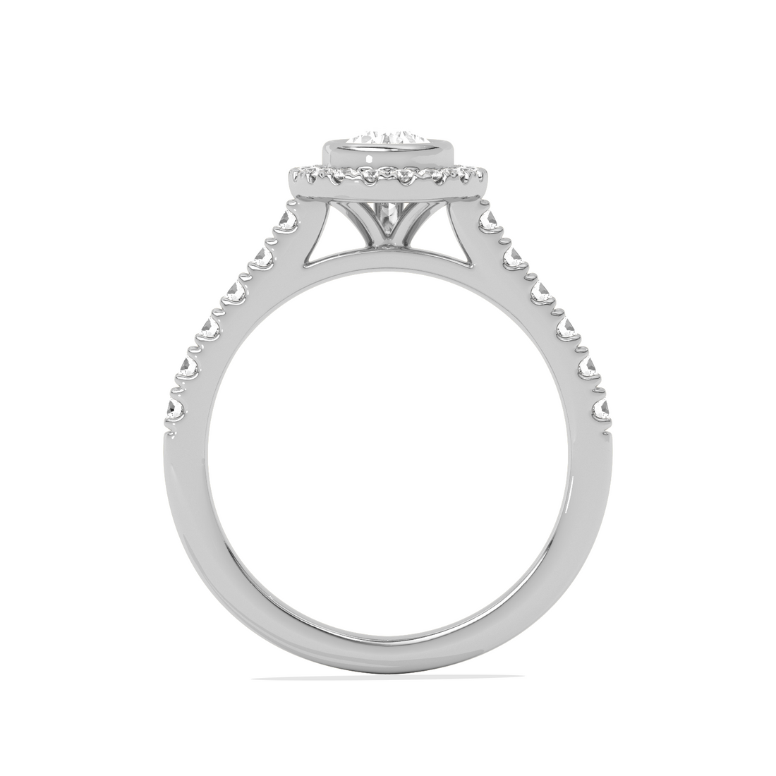 Pear Halo Engagement Ring